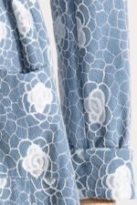 Nita Lace Embroidered Pearl Belted Coat - Image 4