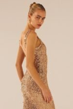 Odelia Backless Sequins Midi Dress - Image 4