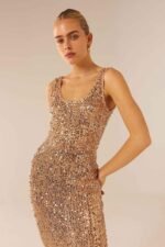 Odelia Backless Sequins Midi Dress - Image 2