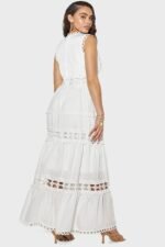 Odelia V-neck Lace Maxi Dress - Image 3