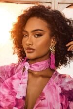 Palm Frond Beads Tassel Earring - Image 5