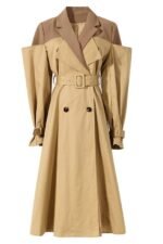 Patsy Contrast Splicing Trench Coat - Image 7