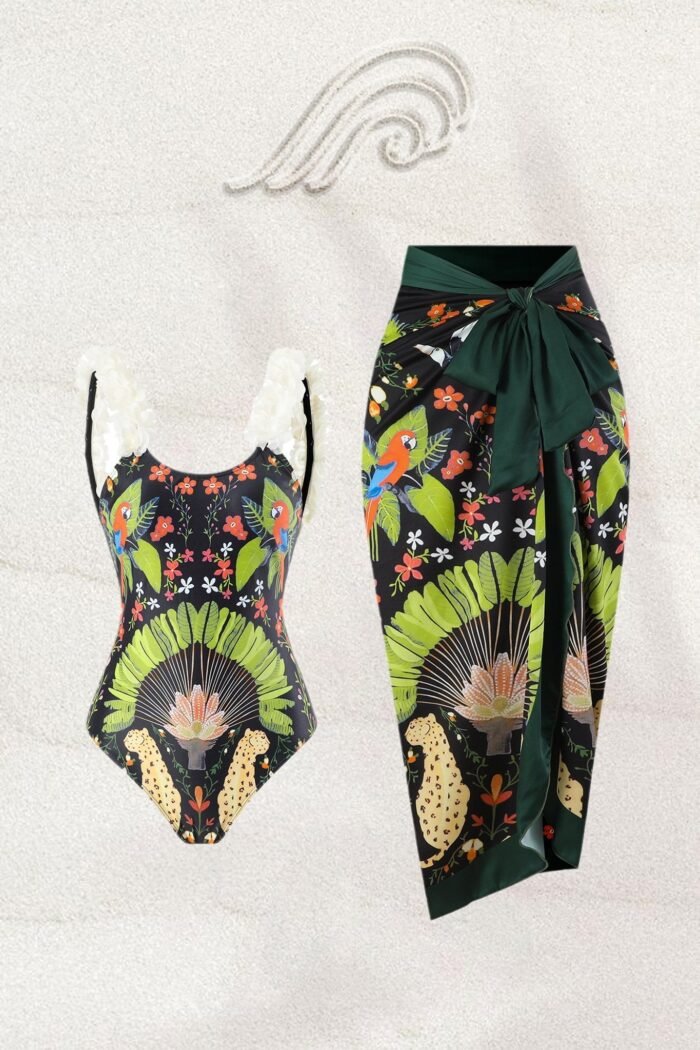 Paula Printed Gathered Two-pieces Swim Set - Image 1