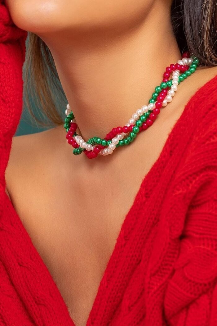 Pearl Woven Chain Necklace - Image 1