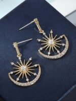 Penny Sun & Moon Diamante Dangle Earrings - Image 4