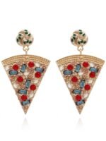 Pizza Diamante Drop Earrings - Image 2