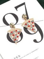 Pizza Diamante Drop Earrings - Image 6