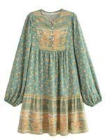 Ina Splice Printed Mini Peasant Dress - Image 7