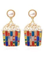 Popcorn Diamante Drop Earrings - Image 5