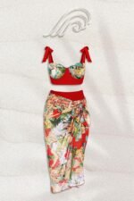 Poppy Retro Printed Three-pieces Swim Set - Image 2