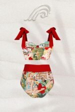 Poppy Retro Printed Three-pieces Swim Set - Image 4