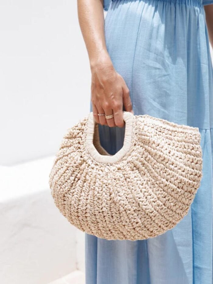 Renee Straw Moon Bag - Image 2