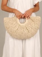 Renee Straw Moon Bag - Image 3