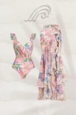 Rhys Printed Ruffle Two-piece Swim Set