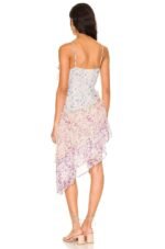 Samatha Printed Patchwork Ruffle Mini Slip Dress - Image 4