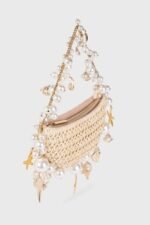 Sea Wonder Pearl Straw Hobo Bag - Image 2