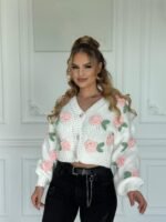 Selena Rose Knit Sweater Cardigan - Image 7