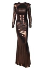 Sharon Cut-out Metallic Maxi Dress - Image 6