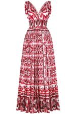 Sibyl Printed Knotted Strap Maxi Dress - Image 5