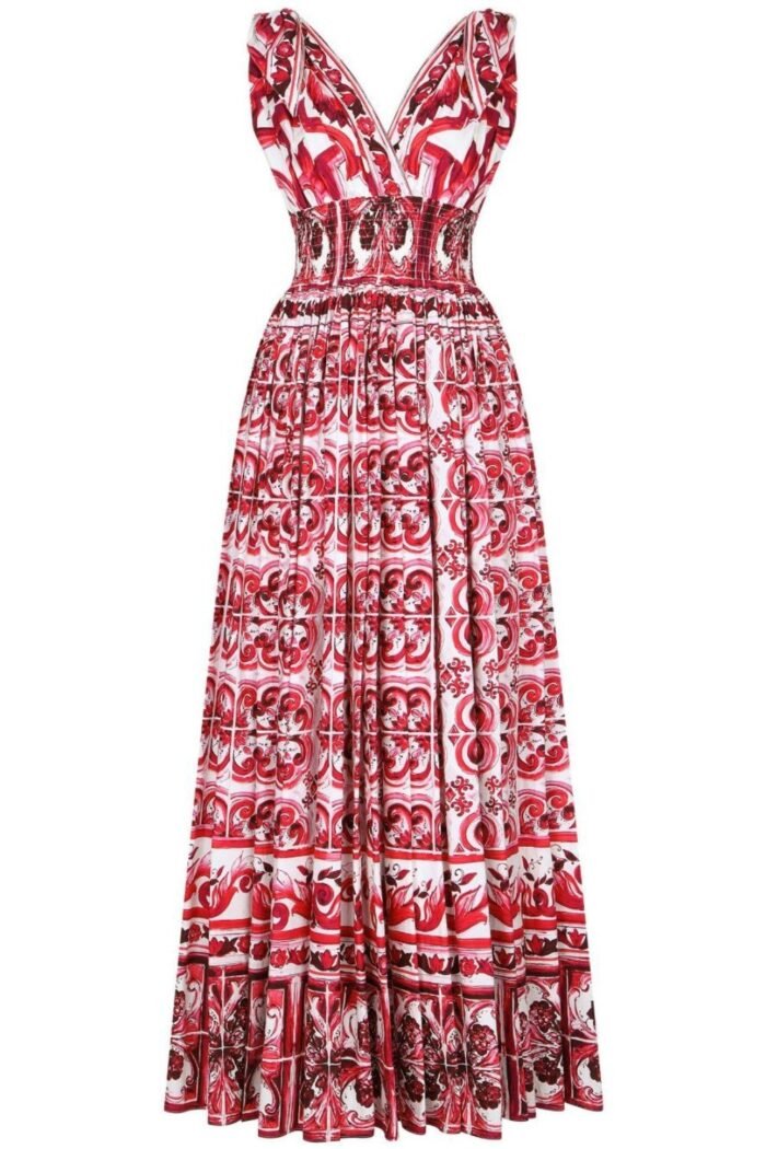Sibyl Printed Knotted Strap Maxi Dress - Image 5