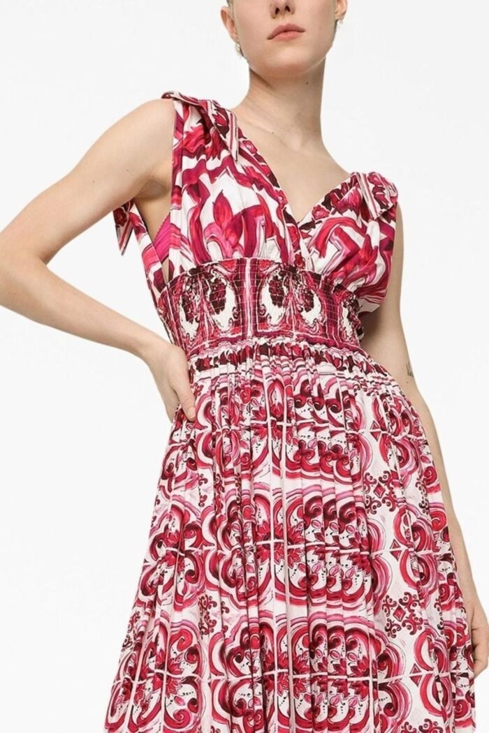 Sibyl Printed Knotted Strap Maxi Dress - Image 4