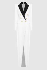Silas Colorblock Tuxedo Maxi Blazer Dress - Image 4