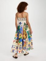 Soler Printed High Waisted Midi Sun Dress - Image 3