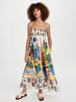 Soler Printed High Waisted Midi Sun Dress - Image 4