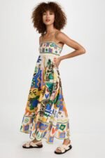 Soler Printed High Waisted Midi Sun Dress - Image 2