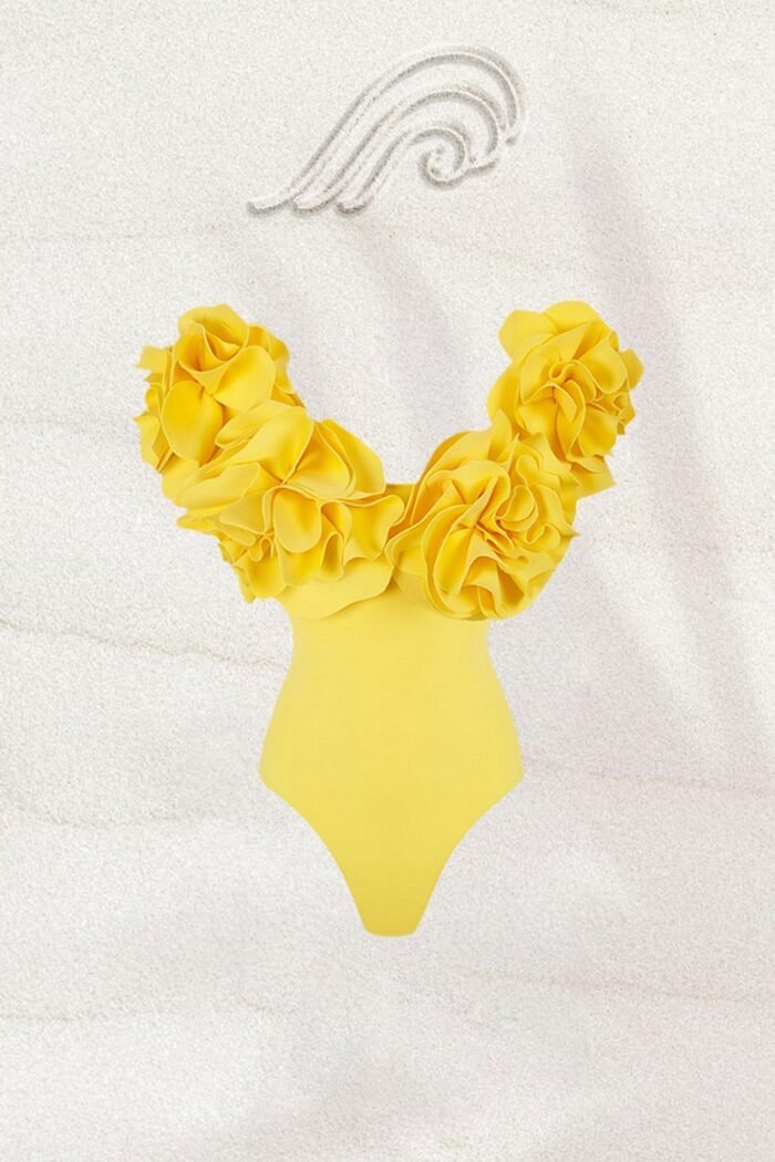 Susan Sculpt Flower Two-pieces Swim Set - Image 4