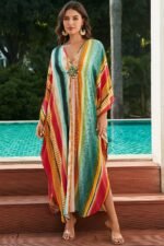 Tanya Rainbow Printed Maxi Kaftan - Image 2