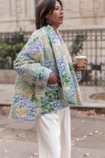 Teagan Patchwork Floral Print Quilted Puffer Jacket - Image 12