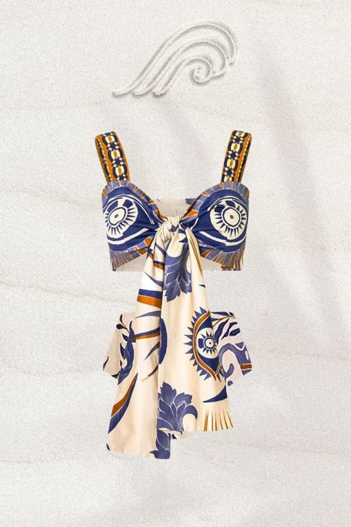 Thelma Printed Three-piece Swim Set - Image 3