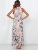 Tina Printed Halterneck Tiered Maxi Dress - Image 3