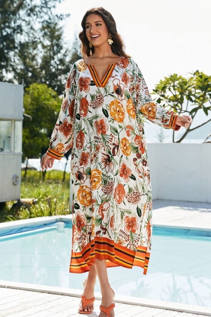 Vera Floral Printed Maxi Kaftan - Image 1