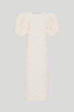 Veronica Jacquard Puff Sleeves Midi Dress - Image 5