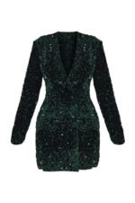 Yedda V-neck Sequins Blazer Mini Dress - Image 5